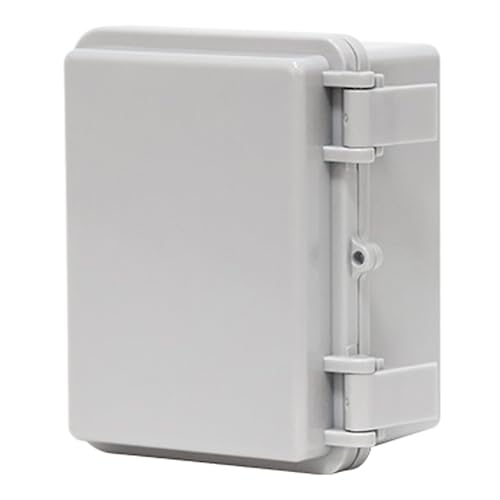 Caja de Distribución IP67, Caja Estanca de Plástico Impermeable con Placa de Montaje, Soportes de Pared y Tapa Abatible Gris(11.6x7x8.9 cm/4.6x2.8x3.5 in)