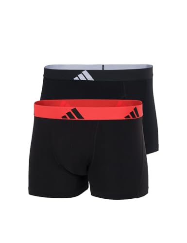 adidas Men's Trunks (2PK) Active Flex Cotton Body-Comfortable Underwear Shorts/Pants, Assorted_4AM020, S, Assorted_4am020, S