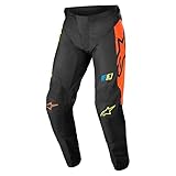 High quality Alpinestar Racer Pants, Black-Coralo-Yellow Fluo, Youth 28 Unisex