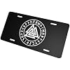 Viking Age Symbol Norse Warrior Car Front Fake License Plate Decoration Vanity Label 6x12 Inch Front and Rear License Plates