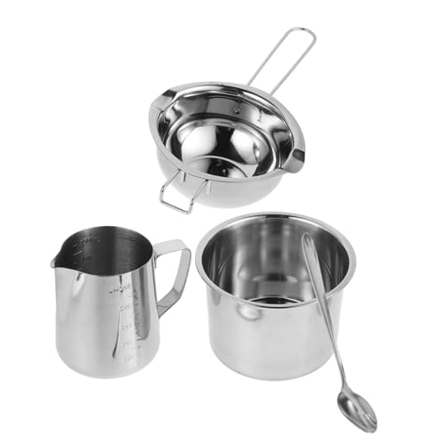 Healeved Juego De Olla Para Derretir Cera Olla Para Baño María Para Cocinar Al Vapor Chapada