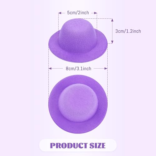 inSowni 10 Pieces 8cm Small Mini Fascinators Hats DIY Project Craft Formal Tea Party Tops Hats Hair Accessories for Baby Girls Toddlers Kids Dolls2