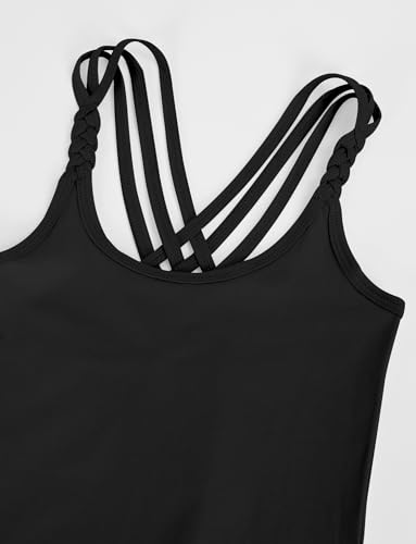 Happy Cherry Girls Criss Cross Cami Tank Top Undershirts Vest Sleeveless Camisoles Multipack2