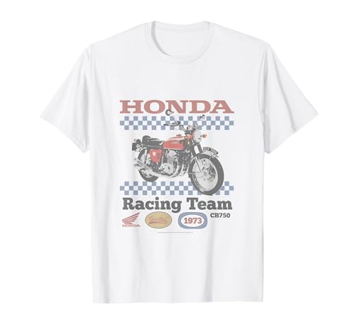 Honda Powersports Vintage CB750 Racing Team Checkered T-Shirt