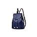 Produktbild Modischer Damen-Rucksack, PU-Leder, Schulranzen für Teenager, Mädchen, solider Griff, Reiserucksack, dunkelblau (Blau) - AB-122