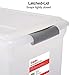 TRU RED Staples Store & Slide Hanging File Box, Latch Lid, Letter/Legal Size, Clear