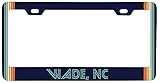 Wade North Carolina Car Metal License Plate Frame Retro Design