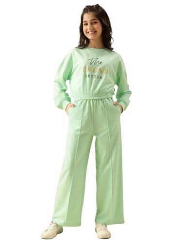 Image of Li'l Tomatoes Girls Tracksuit Set| Winter Looper Sweatshirt with Pajama| Kids Casual Co-Ord Set| 9-16 Years