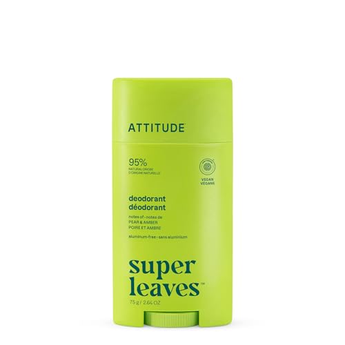 ATTITUDE Aluminum Free Deodorant, Pear & Amber