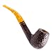 Savinelli Miele Collection - Honeycomb Pattern Hand Crafted Wood Briar Pipe, Made in Italy, 6mm (Brown Rustic 670 KS)
