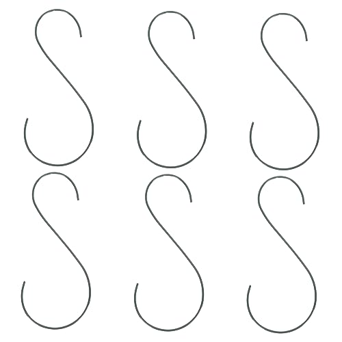 Holibanna 6Pcs S Hooks for Hanging Plants Bird Feeders Durable Plant Hanging Hooks for Balconies Gardens and Outdoor Decor Elegant S Shaped Design