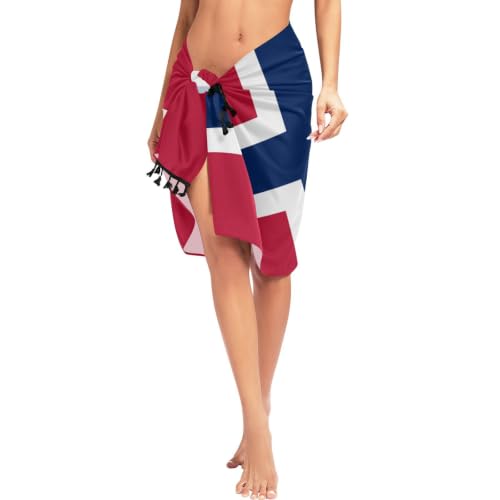 Bikini con bandera de Noruega junior y vestido playero para cubrir el traje de baño 4