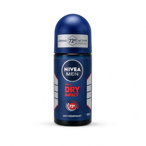 Image of Nivea Men Dry Impact 72H Anti-Perspirant Roll-On 50ml | Powerful Sweat Control & Odor Defense | Fresh Masculine Fragrance Daily Deodorant for Men