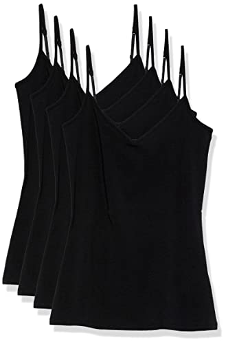 Image of Amazon Essentials Women's Slim-Fit V-Neck Cami, Pack of 4