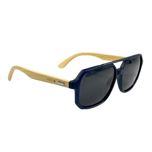 ?culos de Sol Polarizado Bambu Madeira Masculino Vopoo - Rio (AZUL)