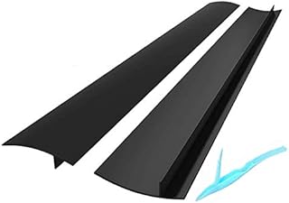 Lengthened 25'' Kitchen Silicone Stove Counter Gap Cover With Free Scraper, Easy Clean Heat Resistant Wide & Long Gap Filler, Seals Spills Between Counter, Stovetop, Oven, Washer & Dryer, 2 Pack