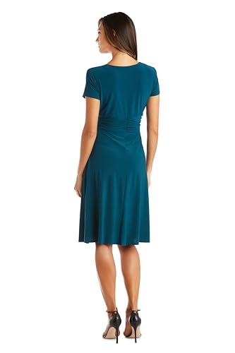 R&M Richards Womens Embellished Knee-Length Cocktail Dress3