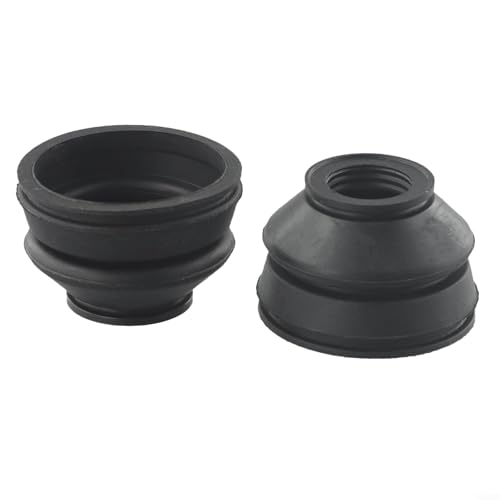 Image of Black 2Pcs Rubber Ball Joint & Track Rod End Dust Boot Kit, Tongue & Groove Fastened Suspension Steering Protective Covers Auto Replacement Parts