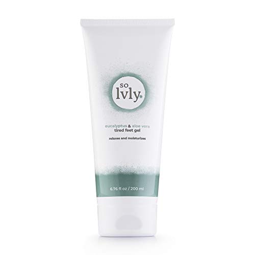 so lvly Skin Care Foot Cream Moisturizer Eucalyptus Aloe Vera Gel 6.76 Fl Oz