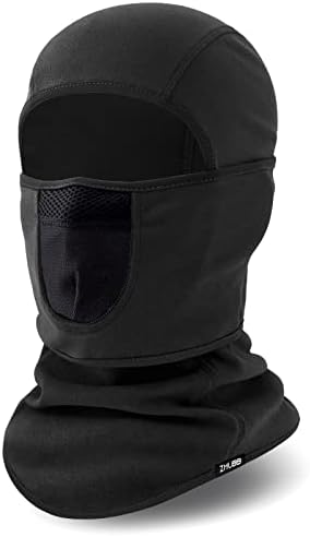 ZMUBB Balaclava Ski Mask with Warm Fleece & Breathable Mesh,Winter Face Mask for Skiing,Snowboarding,Motorcycling Black