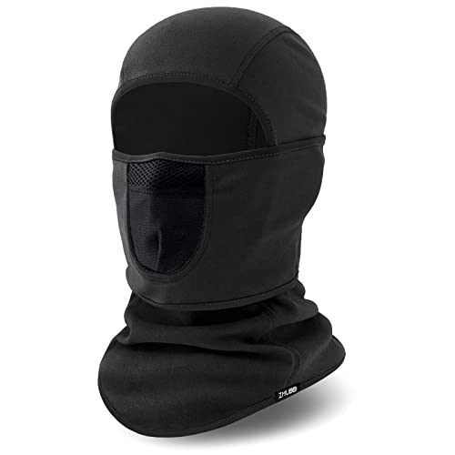 Zmubb Balaclava Ski Mask With Warm Fleece & Breathable Mesh,Winter Face Mask For Skiing,Snowboarding,Motorcycling Black #TOP29
