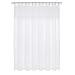 Barossa Design Extra Long and Wide Fabric Shower Curtain with Sheer Window 84 x 84 inch, Waffle Weave, Hotel Collection, 230GSM Heavyweight, Water Repellent, Machine Washable, White, 84x84 Large