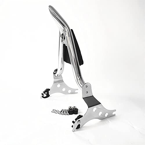 Chrom-Sissy-Bar, abnehmbare Beifahrer-Rückenlehne, Heckpolster, passend für Fatboy FLFBS 2018–2024 Breakout 2013–2024