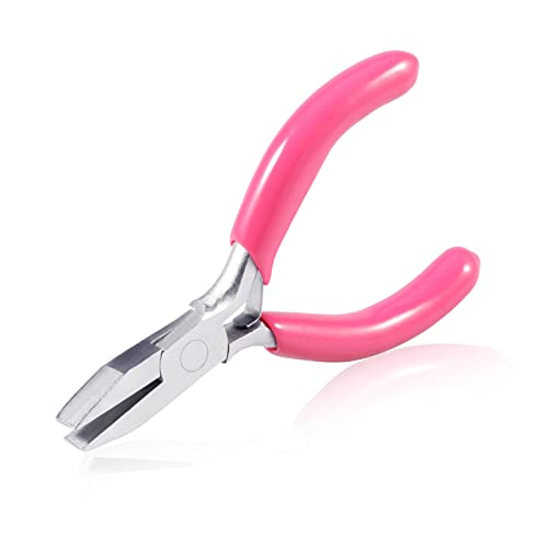 SPEEDWOX Mini Pink Nose Pliers, 3 Inch Duckbill Pliers for Jewelry Making, DIY Craft & Hobby Supplies