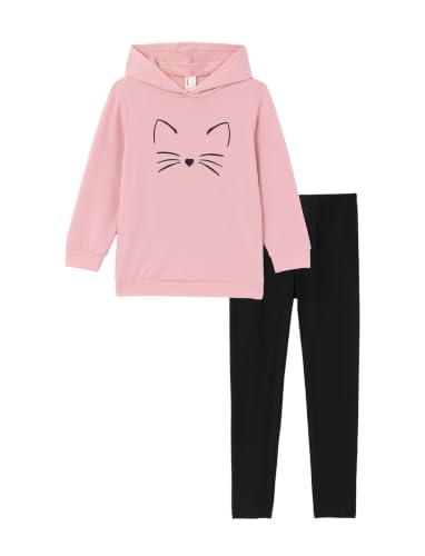 Image of PATPAT Girls 2 Piece Outfits Long Sleeve Hoodie and Leggings Clothing Set Outfits for Girls 4-12Y Fall /Winter Outfits