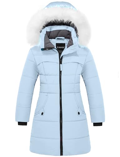 wantdo Girl's Winter Coat Waterproof Long Puffer Jacket Warm Parka