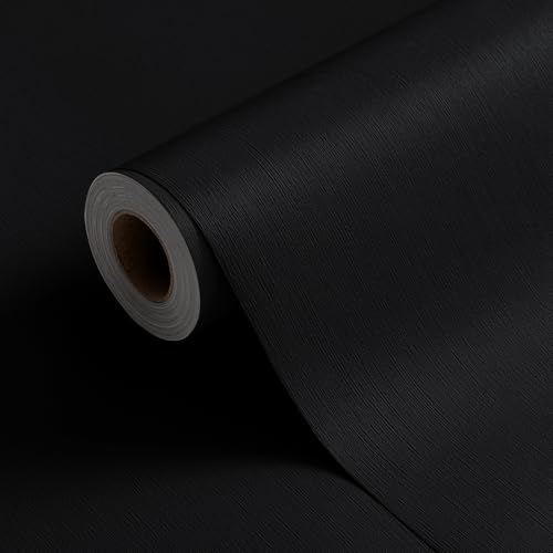 FUKU MON Black Peel and Stick Wallpaper