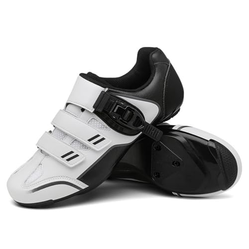 Mateju Zapatillas Ciclismo Carretera Hombre Mujer, 36-47 EU Zapatillas Bicicleta Carretera Hombre con Calas Respirables Antideslizantes para Deportes al Aire Libre (T510 Blanco,46)