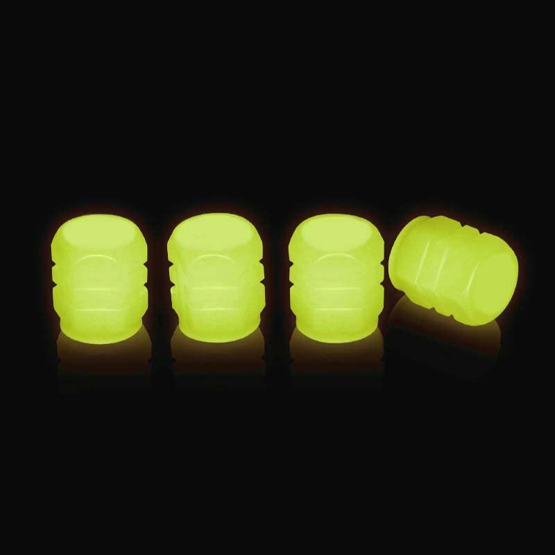 20PCS Night Glow Luminous Wheels Cap Tire Valve Stem for Car, Air Caps Cover Fluorescent, Illuminated Auto Car Wheel Valve Stem Caps Cover for Car, SUV, Motorcycles, Truck, Vehicle (Yellow)