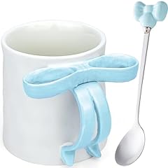 #E 12 OZ Light Blue conquette mug