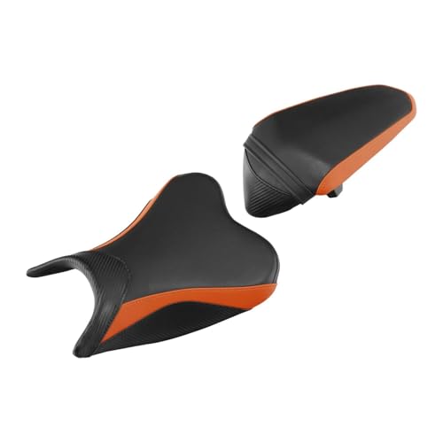 LOKLNEYK For Z400 Ninja 400 2018-2024 Motorcycle Front Driver And Rear Passenger Seat バイクシート(Style2(Orange))