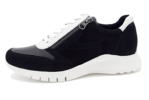 Sneaker daim pierre anti-fatigue PieSanto 225716 solution pieds larges femme