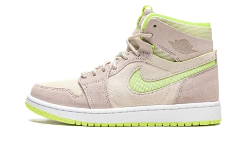 Nike Jordan Womens W Air Jordan 1 Zoom Air CMFT CT0979 200 Lemon Twist - Size 8W,Pearl White/Fossil