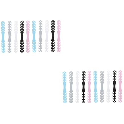 Anneome 20個 マスクバンドバックル ホルダーフック しつこい ライナー ダイビングス スト イヤホンのつぼみ チンガード 耳 マスクアクセサリー マスクロープ延長バックル