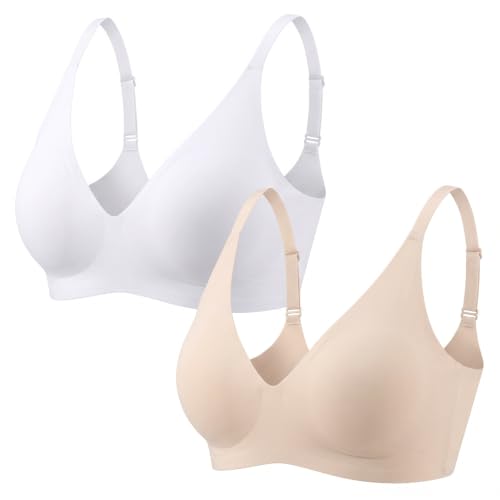 Image of Wireless Jelly Bras Push Up Deep V Supportive Seamless Bra No Underwire