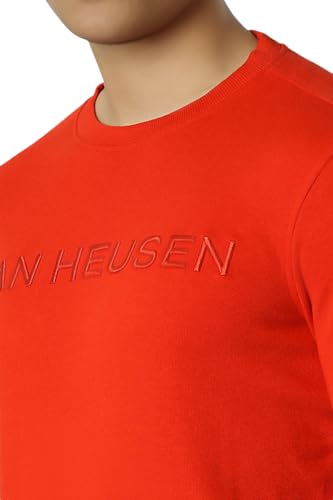 Image of Van Heusen Men's Embroidered Premium Cotton Full Sleeve Regular Fit Sweatshirt | Effortless Styling | Premium Cotton Blend