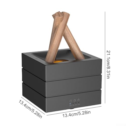 Humidificateur de flamme 280ml avec diffuseur de brume USB noir