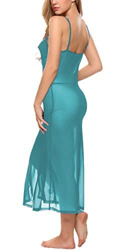 Image of Xs and Os Women's Polyester & Spandex Plain Maxi Nightgown