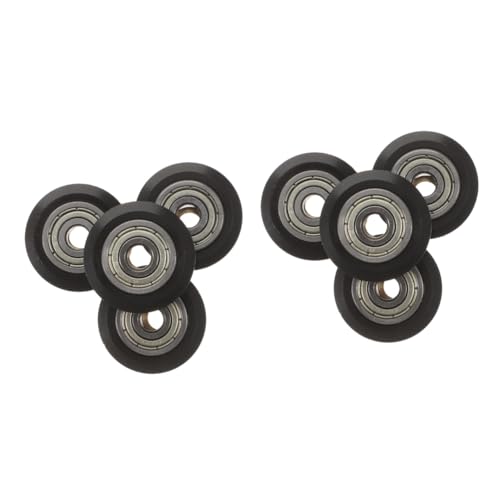 BUGUUYO 8pcs Metal Roller Wheels Passive round Pulley for Printer Linear Bearing Guide Rollers for DIY Printer Accessori