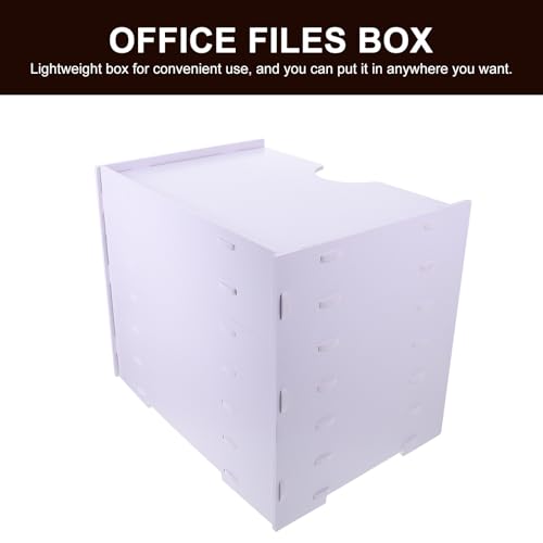 Boîte de rangement pour dossiers Mikikit blanc en bois et pvc à multi-étages - 7