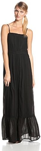Twelfth Street by Cynthia Vincent Women's Lace Inset Cotton Voile Maxi Dress