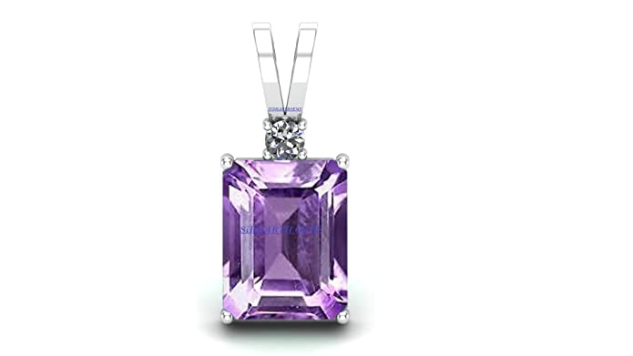 anuj sales 8.00 Ratti 7.00 Carat Amethyst/Katela Silver Plated Pendent Original & GGTL Certified AAA+++ Quality Astrological Gemstone Pendant (Locket) for Men and Women-picture-36