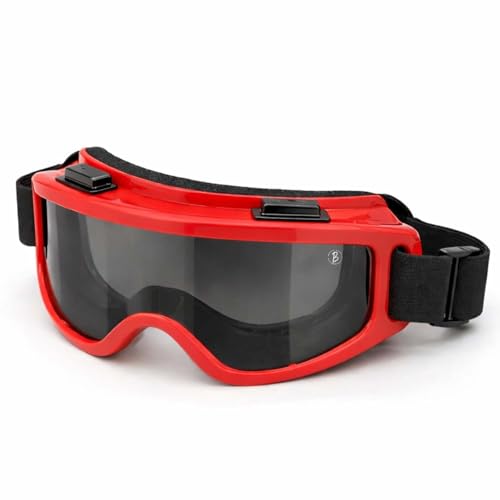 Image of Premium Adult Motocross Dirt Bike Racing, Cycling Goggles - Transparent Lens, Adjustable Strap with Extra Back Padding for Comfort