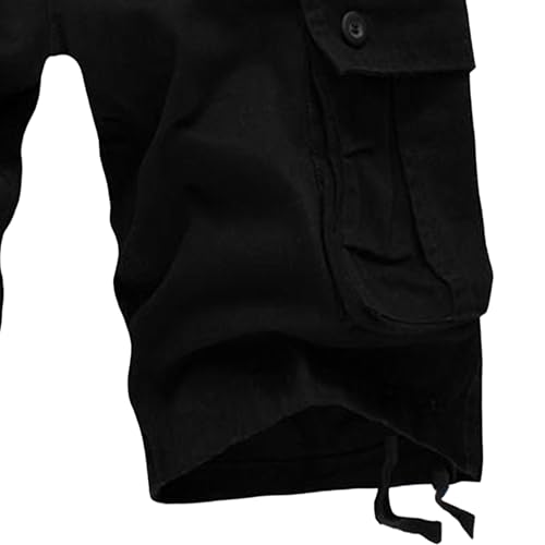 Shorts cargo de algodón para hombre con múltiples bolsillos miniatura 4