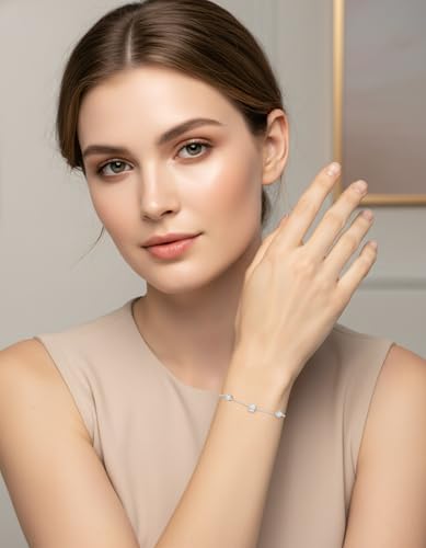 Image of KOURA 925 Sterling Silver Bracelet for Women & Girls | Sleek Adjustable Link Design | Timeless Silver Jewellery for Everyday Use, Work, Celebrations & Thoughtful Gifting