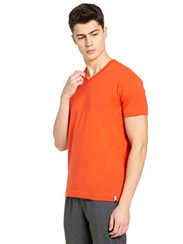 Image of Jockey 2726 Men's Super Combed Cotton Rich Solid V Neck Half Sleeve T-Shirt